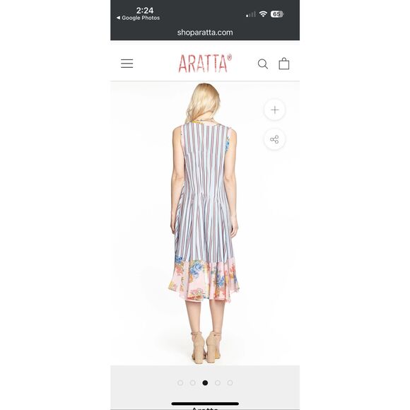 Aratta Women's My Dear Floral Print Sleeveless Dress Multicolor Medium - Picture 3 of 6